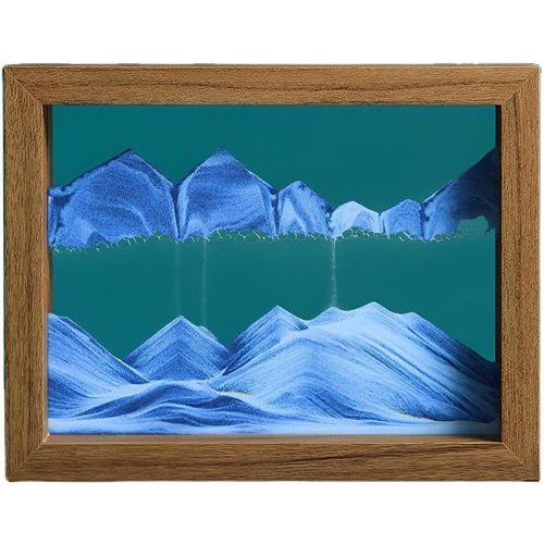 إطار الرمال الديناميكي - عرض مذهل لفن الحركة السائلة، يخلق جواً مريحاً في أي غرفة، مثالي للتأمل، هدية فنية لأي مناسبة خاصة