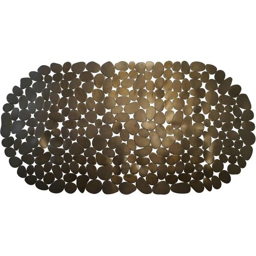 Seashell Bath Mat - Stylish Design Non Slip 35x70cm with Durable Plastic Suction for Safety Gold or Silver