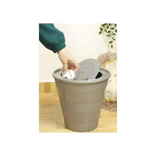 عدد2 سلة مهملات بغطاء مروحة (عالي الجودة)