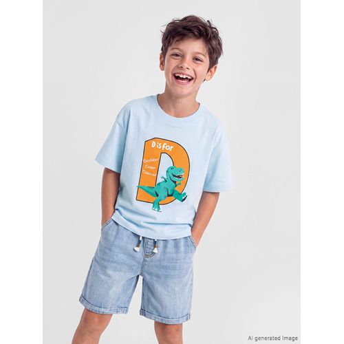 Crew Neck Printed Boy's T-Shirt
