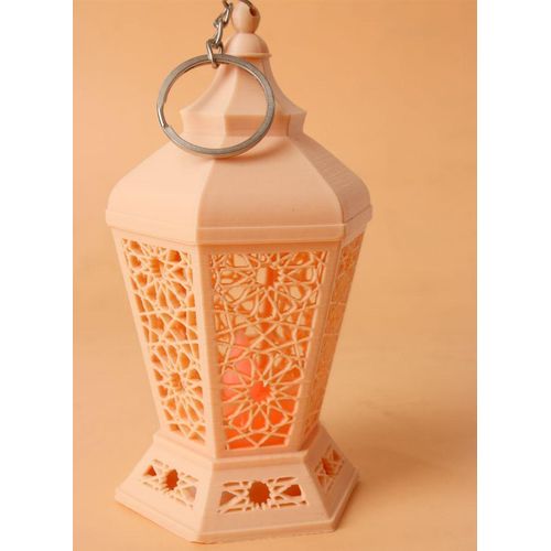 فانوس رمضان LED – ضوء داخلي – بلاستيك PLA عالي الجودة – زينة وديكور رمضان – حجم 14 سم