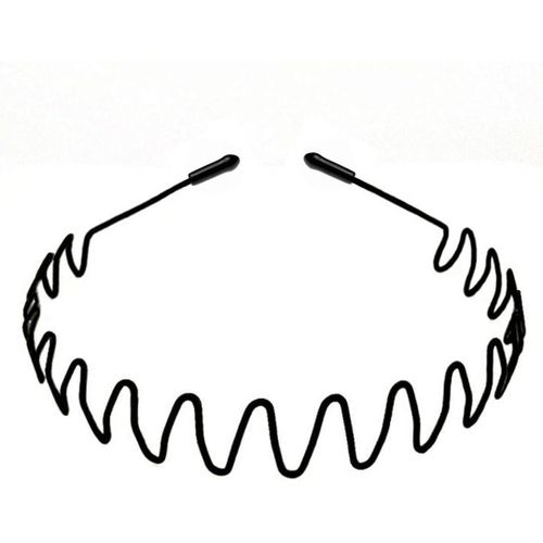 Metal Hair Band-Unisex Black Simple Elastic Non Slip Men WomenS Headband Hair Clips Style 2