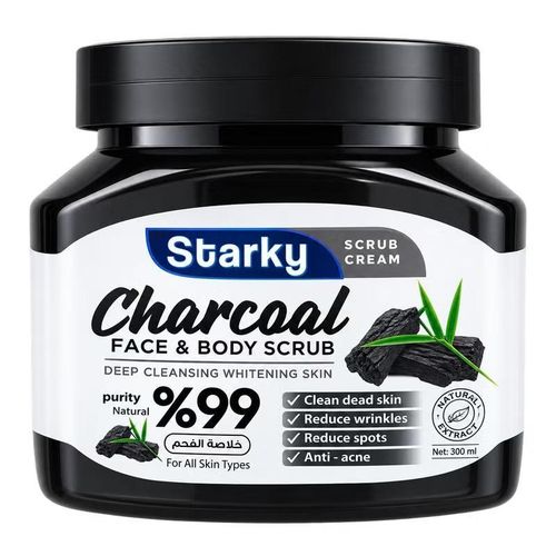Charcoal Face & Body Scrub Cream, 300ml