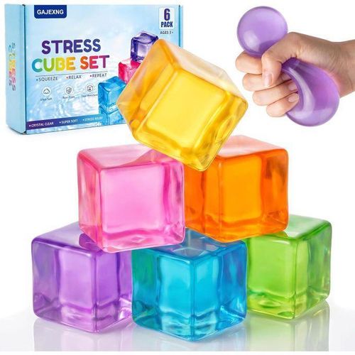 6 Pack Stress Cube, Cube Toys for Adults Kids Stress