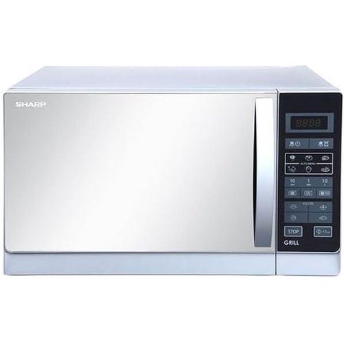 ميكروويف شرب شواية 25 لتر 900 وات 6 قوائم سيلفر R-750MR(S) - Moustache