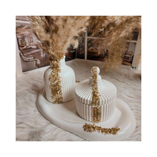 Concrete Vase, Box, Tray And Plant As A Gift