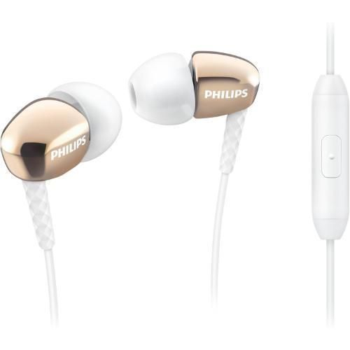 SHE3905-GD Stereo In-Ear Headphones, Microphone - Gold