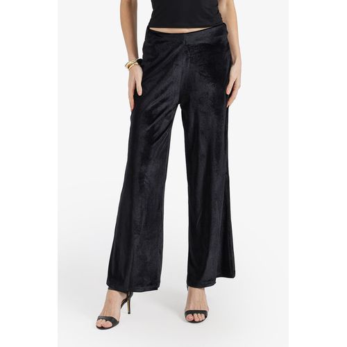 Velvet Flare-Leg Pants