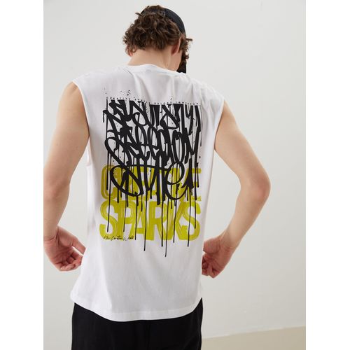 Crew Neck Printed Men's Sleeveless T-Shirt
