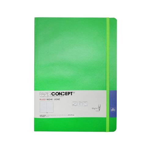 PAPER CONCEPT Soft Cover Executive Notebook - Fluo Colors - A4 - Green