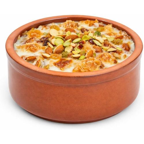 Hajji Baladi clay tagine, vegetable casserole, 1 piece, deep, heat-resistant, high quality, small round, 15 cm wide * 10 cm deep, brown color, item 21202129