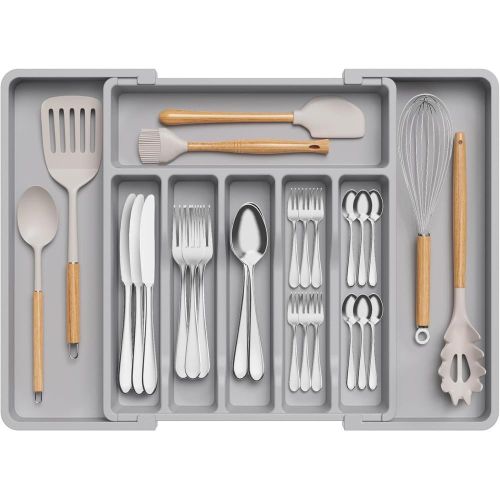 Expandable Cutlery Organizer with Multiple Compartments for Drawers - 10-34