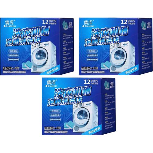 Washing Machine Cleaner Descaler Deep Cleaning Tablets For HE Front Loader & Top Load Washer, Septic Safe Eco-Friendly Deodorizer, Clean Inside Drum And Laundry Tub Seal (36)