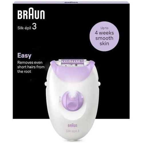 Silk-epil 3 Electric Epilator, White Purple - SE3-000