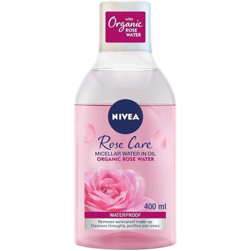 NIVEA Face Micellar Water, Makeup Remover, Rose Care with Organic Rose, All Skin Types, 400ml
