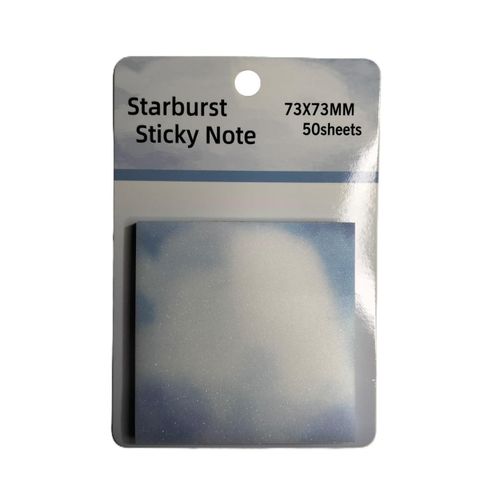 Blue Cloudy Glitter Sticky Notes – Sparkly Cloud-Shaped Self-Adhesive Memo Pads for Girls & Students