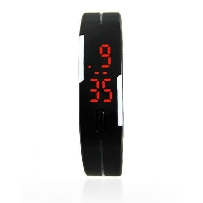 Quartz BLS-BKK LED Rubber Watch - Black