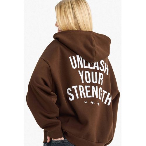 Overshirt Fit Hooded Printed Sweatshirt