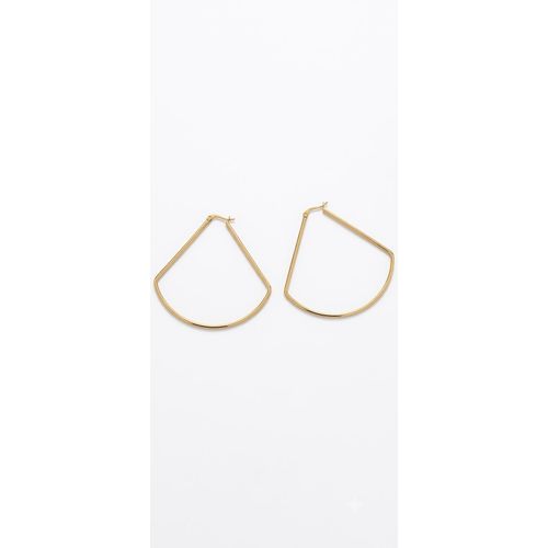8cm Gold-plated hop earrings