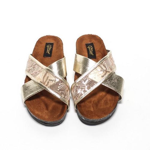 Women Slippers - Gold
