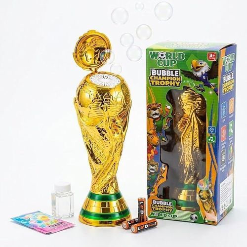 World Cup Bubble Champion Trophy Toy - Kids Bubble Machine with Light & Music