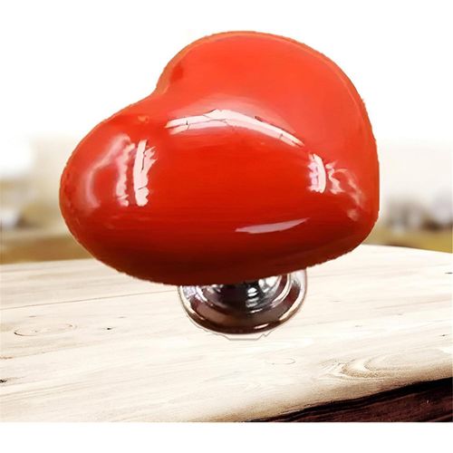 Antique Upgrade - Retro Heart Shaped Toilet Flush Handle in Bright Colors Designed as Functional Home Accessory for Decorative Bathroom Remodeling Projects