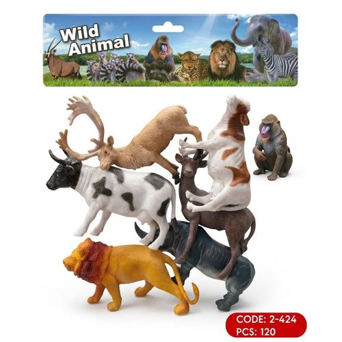 Wild & Farm Animals Figures Playset for Kids – Realistic Plastic Animal Toys Pack