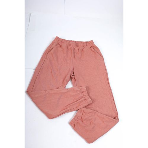 LCW Vision Women's Elasticated Waist Plain Jogger Sweatpants-Pink-M