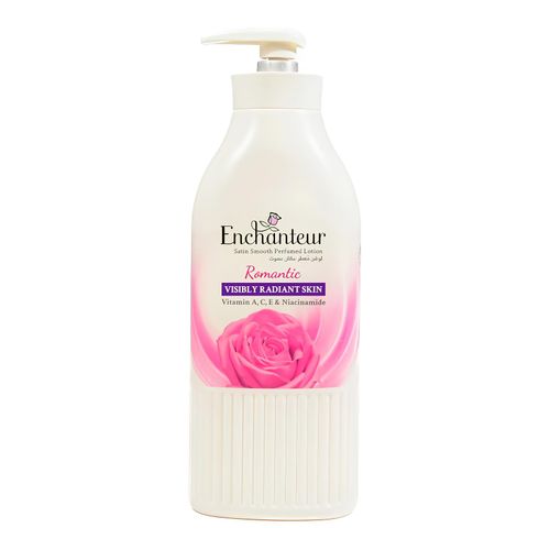 Enchanteur, Satin Smooth Perfumed Lotion, Romantic, Visibly Radiant Skin, Vitamin A,C,E And Niacinamide - 500ML
