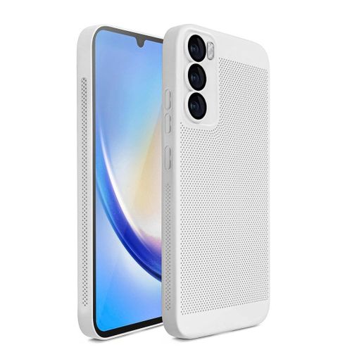 Case For Oppo Reno12 5G Heat Dissipation Case with Built-in Camera Lens Protector Slim Fit Breathable Cooling Anti-Fingerprint Hard PC Back Shockproof Cover White