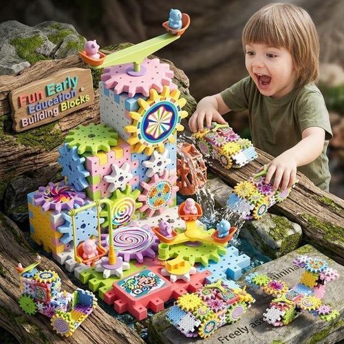 DIY Educational Gear Building Blocks Set – Fun Early Education Construction Toy for Creativity, Imagination, and Engineering Skills