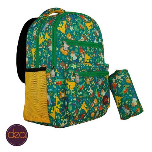 Duo - School Backpack size 18 + Pencil Case - Musical Animals