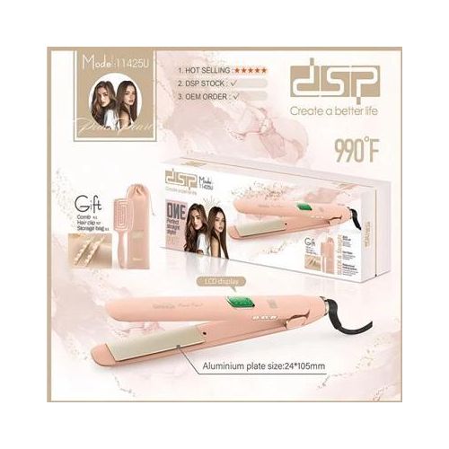 Model 11425 Hair Straightener + Gift Set (Comb + 2 Hair Clips + Storage Bag) One year warranty