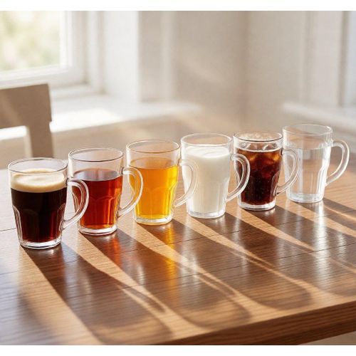 مجموعة أكواب زجاجية / 6 قطع