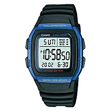 W-96H-2AVDF Resin Watch - Black