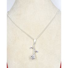Flower Pendant Necklace - Silver