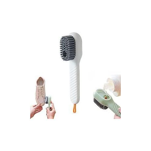 Multifunction Cleaning Brush with Liquid Dispenser Soft Bristle Shoe Clothes Household Cleaning Brush