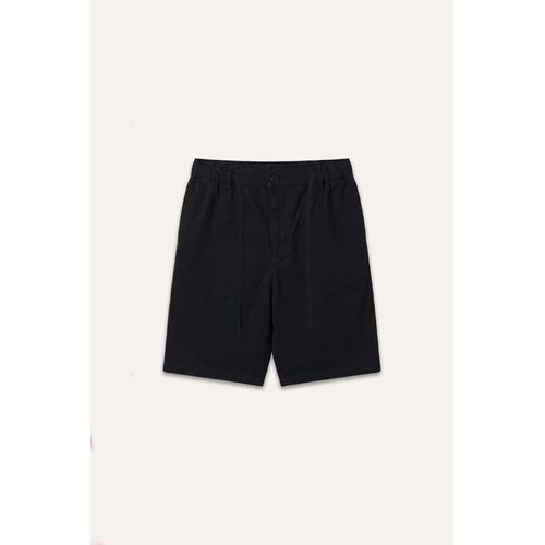 100% Cotton Relax Fit Black Shorts