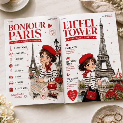 Red Theme Decorative Magazine for Coffee Table Decoration Photo Props, Real Themes Decorative Book Vibrant Colors 20 Pages 30 * 20cm