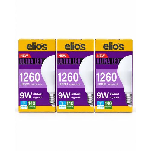 ULTRA LED Bulb White (9 Watt, 6500 K, 1260 Lumens, E27, 3 Pieces)