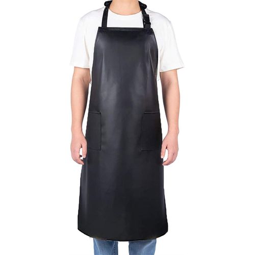 Apron Waterproof Meat Apron Heavy Duty Ultralight Black - Work Apron Men Heat Resistant
