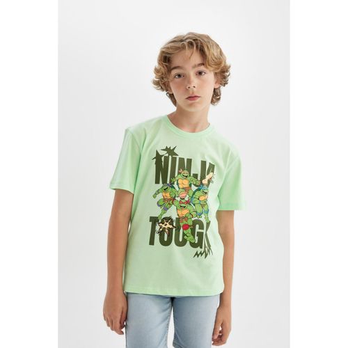 Knitted Short Sleeve T-Shirt - Bright LtGreen