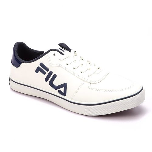 Plain Lace Up Men Sneakers - White - (24)