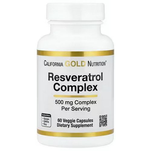 Resveratrol Complex with Grape Seed Extract, 60 Vegetarian Capsules