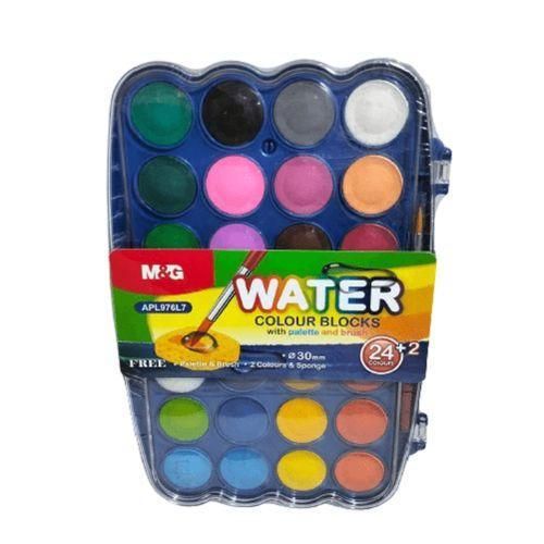 MG Solid Water Colour Paints With Palette And Brush 24+2 Colours