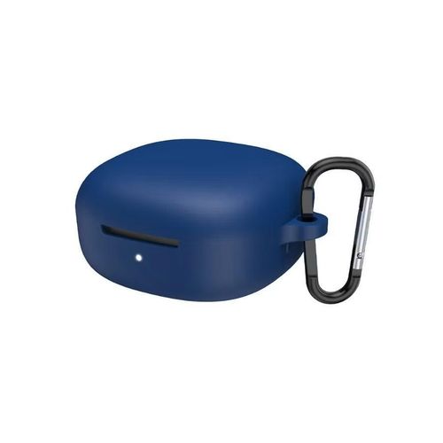 غطاء سيليكون ناعم لسماعات شاومي ريدمي بودز 6 بلاي، مزود بخطاف، غطاء واقٍ مضاد للسقوط (أزرق)