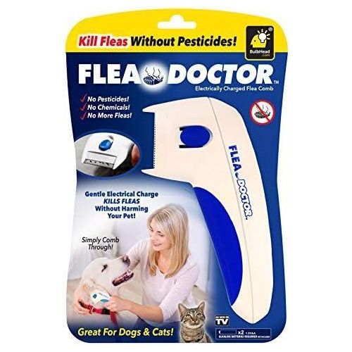 Electric Flea Comb for Cats and Dogs, Chemical Free and Pesticide Free, Gentle Safe Pet Grooming, Instantly Stuns Fleas on Contact, No Harm to Your Pet