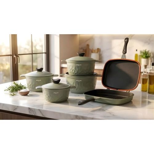 طقم حلل جرانيت 12 قطعة موديل كوري خامة عالي الجودة