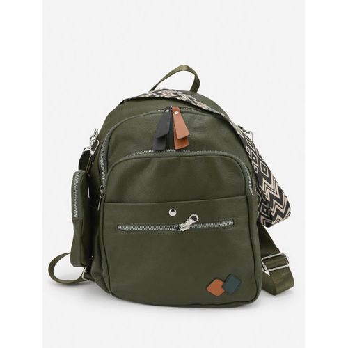 Stylish Multi-Pocket Backpack for Women-Olive Green