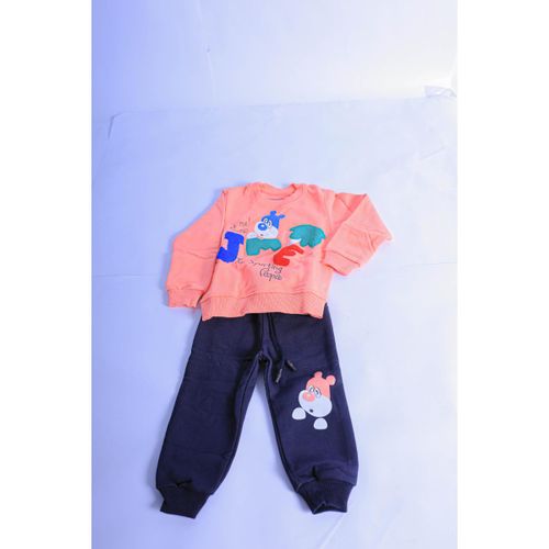 Kids' size 2 dark blue pants and pullover PINK -PINK & NAVY BLUE -2